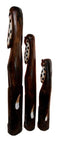 Balinese Wood Handicraft 3 Feet Large Polkadot Ears Canine Hound Dog Set