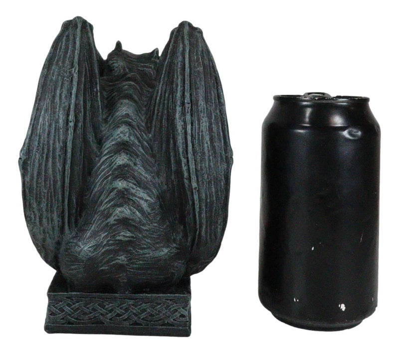Ebros Stoic Warrior Notre Dame Gargoyle Holding Gothic Bat Sword Figurine 6.5"H