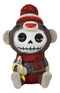 Ebros Furrybones Sock Munky Figurine in Stuffed Sock Monkey Costume 3 Inch Tall