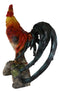 Large Realistic Rustic Western Country Chicken Morning Crow Rooster Statue