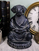 Ebros Meditating Buddha Dog Figurine Zen Koan Monk Dharma Sculpture 6"H Talisman