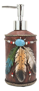 Ebros Southwestern 3 Feathers Dream Catcher Liquid Soap Or Lotion Pump Dispenser