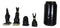 Egyptian Gods Horus Androsphinx Bastet And Anubis Mini Figurines Set of 4