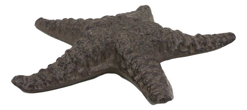 Ebros Cast Iron Sea Star Shell Starfish in Rustic Bronze Finish 7.75" Wide