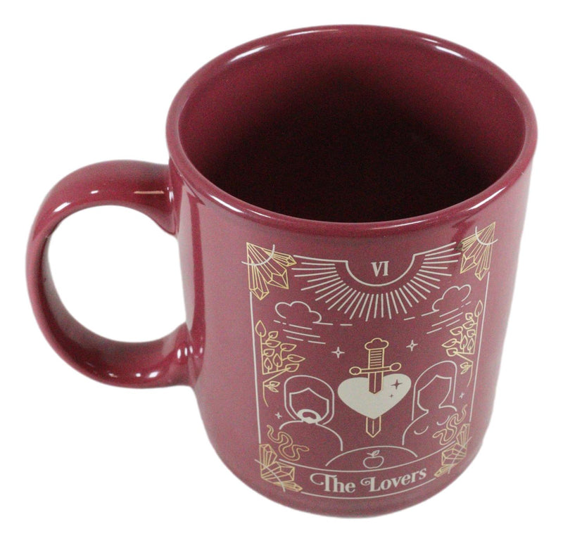 Wicca Fortune Teller Psychic Tarot Cards The Lovers Ceramic Tea Coffee Mug Cup