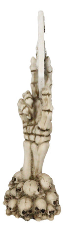 God of Gamblers Gothic Skeleton Skeletal Hand Holding Death Ace Card Figurine