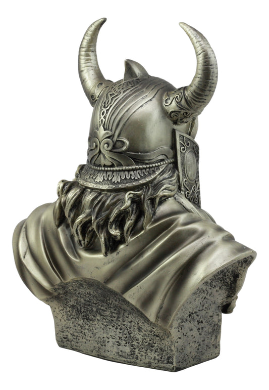 Ebros Warrior God Odin The Alfather Bust Statue 12"H Norse Viking God Odin Ruler Of Asgard Sculptural Figurine - Ebros Gift