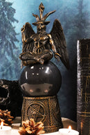 Pentagram Sigil Sabbatic Goat Baphomet Skull Black Sandstorm Gazing Ball