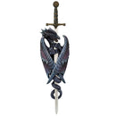 Legend Of The Swords Large Twilight Night Dragon Wall Plaque Sword Blade Holder