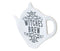 Ebros Wicca Pentagram Moons Witches Brew Hex Ceramic Tea Spoon / Bag Holder Rest Plate