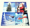 Assorted Christmas Jolly Season Santa Snowman Festive Coaster Set of 4 With Cork