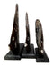 Balinese Wood Handicrafts Tropical Crown Angel Fish Family Set of 3 Figurines
