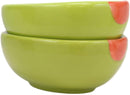 Ebros Ceramic Green European Olive Half Slice Small 4oz Dipping Bowl (SET OF 2)