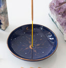 Sacred Symbol Astrology Starry Sky Moon And Stars Incense Holder Trinket Dish