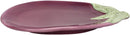 Ebros 11" Long Ceramic Eggplant Brinjal Fruit Shaped Serving Plate Dish SET OF 3 - Ebros Gift