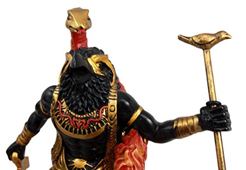 Ebros Gift Egyptian Mythology Horus Ra With Fire Cobra Deity of War & Sky Figurine 9"H