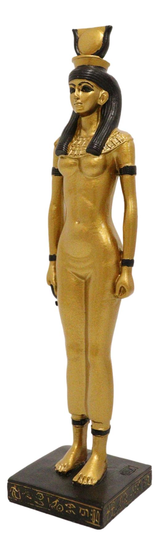 Ebros Egyptian Golden Goddess Hathor Motherhood Music Dance Patroness Figurine