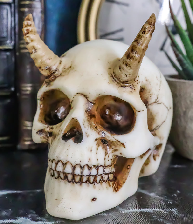 Small Goat Horned Demon Skull Statue Hell Spawn Skeleton Inferno Imp Figurine