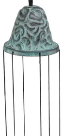 Verdi Green Brass Metal Nautical Sleeping Mermaid Wind Chime Sirens Of The Seas