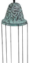 Verdi Green Brass Metal Nautical Sleeping Mermaid Wind Chime Sirens Of The Seas