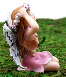 Fairy Garden Lavender Laurel Fairy Waking Up Figurine 3.25"H Miniature Faerie