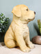 Ebros Realistic Sitting Adorable Labrador Puppy Statue 6.75" Tall Pet Pal