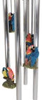 Red and Blue Scarlet Macaw Parrots Couple Resonant Relaxing Wind Chime Patio