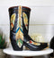 Rustic Southwestern Indian Dreamcatcher Feathers Cowboy Boot Figurine Or Vase