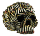 Ebros World War Bullet Shell Casings Skull Statue 6.5'L Skulls Figurine