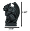 Ebros Stoic Warrior Notre Dame Gargoyle Holding Gothic Bat Sword Figurine 6.5"H
