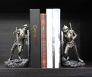Ebros Dueling Crusader Knights with Giant Coat of Arms Shields Bookends Set