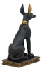 Ebros Ancient Egyptian Sitting Anubis in Jackal Dog Form Statue 9.25" Tall Anpu God of Afterlife Mummification and The Dead Collectible As Historical Cultural Heritage Academic Figurine - Ebros Gift