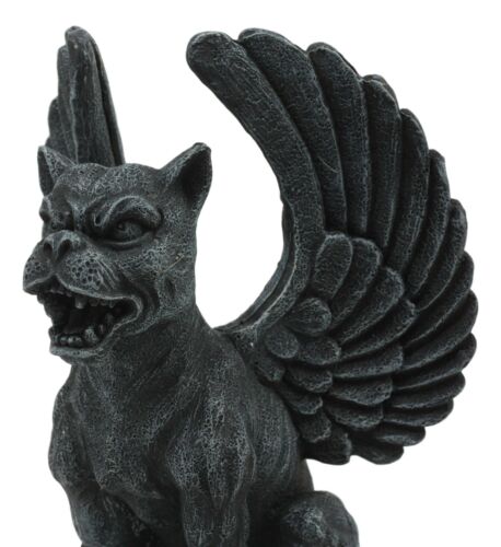 Winged Lioness Gargoyle Statue 6.5"Tall Safari Giant Cat Feline Lion Notre Dame