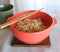 Japanese Red Donabe Ceramic Hot Clay Pot Bowl Casserole 32oz With Wooden Base