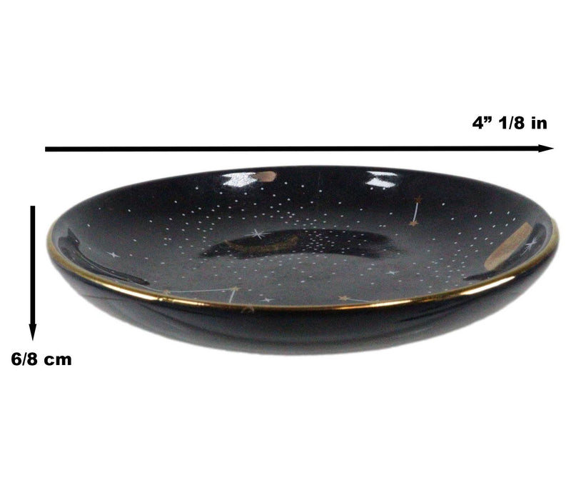 Purple Star Astrology Constellation Zodiac Moon And Stars Trinket Jewelry Dish