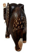 Balinese Wood Handicrafts Safari Jungle Elephant With Trunk Up Figurine 10"H