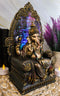 Vastu Hindu God Of Success Ganesha On Throne Figurine With Fiber Optics Light