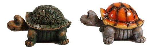 Ebros Nautical Colorful Shell Sea Turtles Tortoises Bobblehead Figurines Set - Ebros Gift