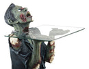 Begging Chained Slave Walking Undead Zombie Side Table With Glass 22.5"H Decor