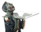 Begging Chained Slave Walking Undead Zombie Side Table With Glass 22.5"H Decor