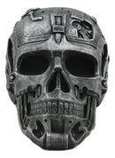 Independence Day Terminator Cyborg Skull Jewelry Utility Box Figurine Cybernetic