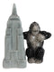 Ceramic King Kong And Empire State Building Salt And Pepper Shakers Figurine Set