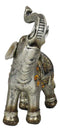 Ebros Bejeweled Mosaic Left Facing Feng Shui Elephant With Trunk Up Statue 6"H