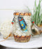 Southwestern Dreamcatcher Turquoise Feather Tea Light Votive Candle Holders Set
