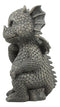 Ebros The Thinker Whimsical Garden Dragon Statue 10"H Cute Baby Dragon Winking Eye