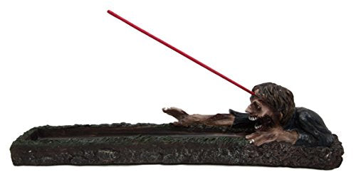 Ebros Gift Zombie Walking Dead Rising From Grave Incense Stick Burner Figurine 12" Long