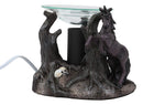 Ebros Fantasy Black Macabre Unicorn By Graveyard Of Skulls Electric Oil Burner Statue