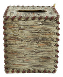 Rustic Wildlife Buck Elk Stag Deer Antler With Pinecone Tissue Box Cover 6"H