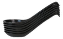 Glossy Black Melamine Ladle Style Soup Spoons With Hook Ends 1oz Set of 6 Spoon