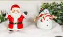 Jolly Seasons Christmas Santa Claus And Mr Snowman Salt And Pepper Shakers Set